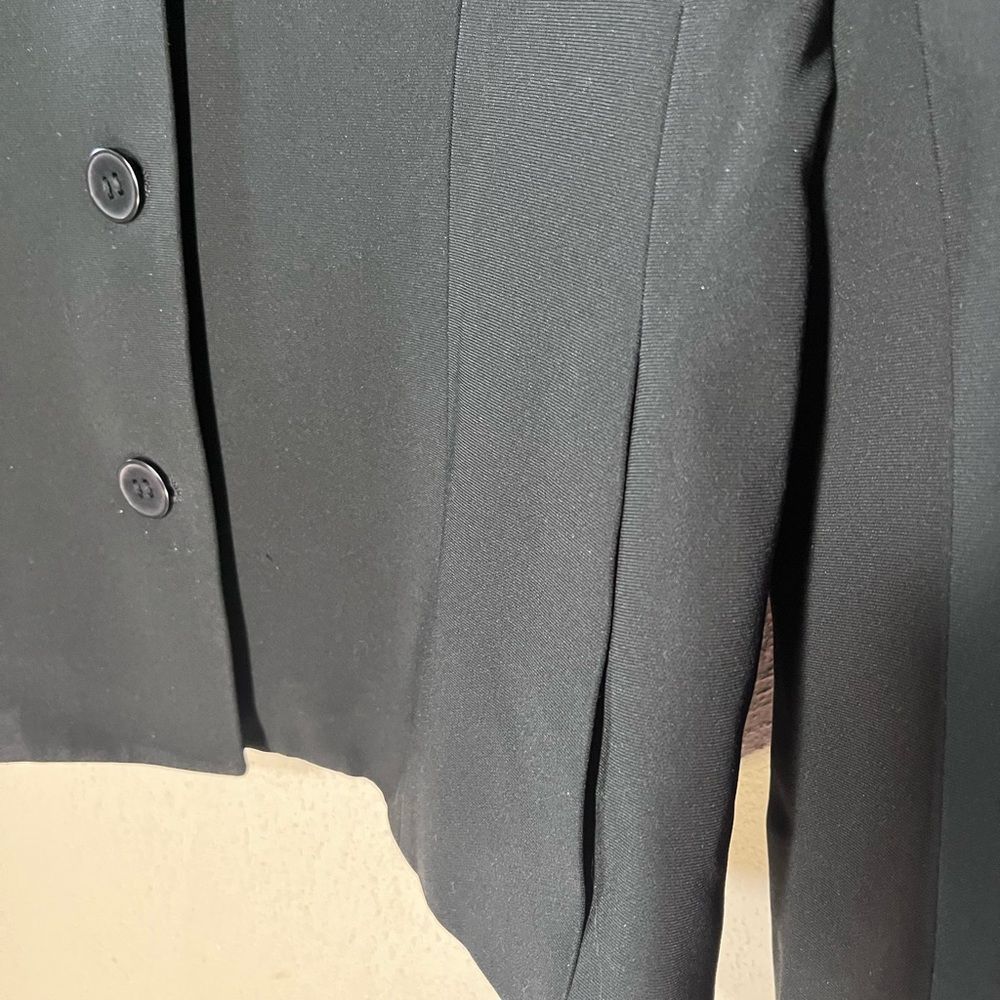 Jones New York Collection Platinum Blazer Jacket 6 Button Black Sz 14 - Picture 4 of 7